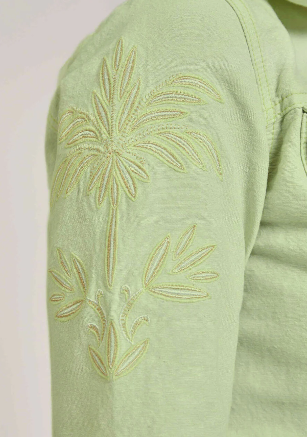 Campera Con Bordado - Verde