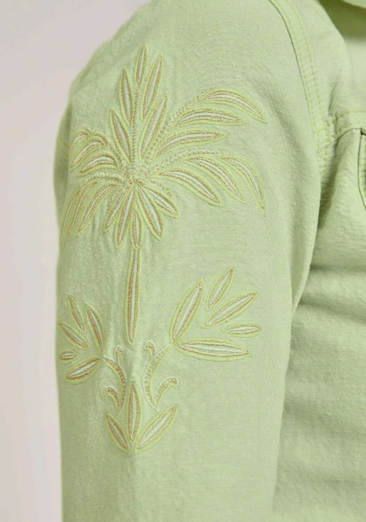 Campera Con Bordado - Verde