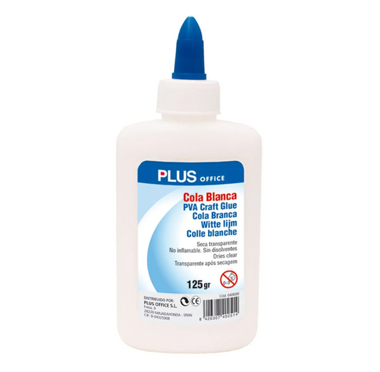 PEGAMENTO PLUS OFFICE VINILICO BLANCO BOTELLA 125 GR