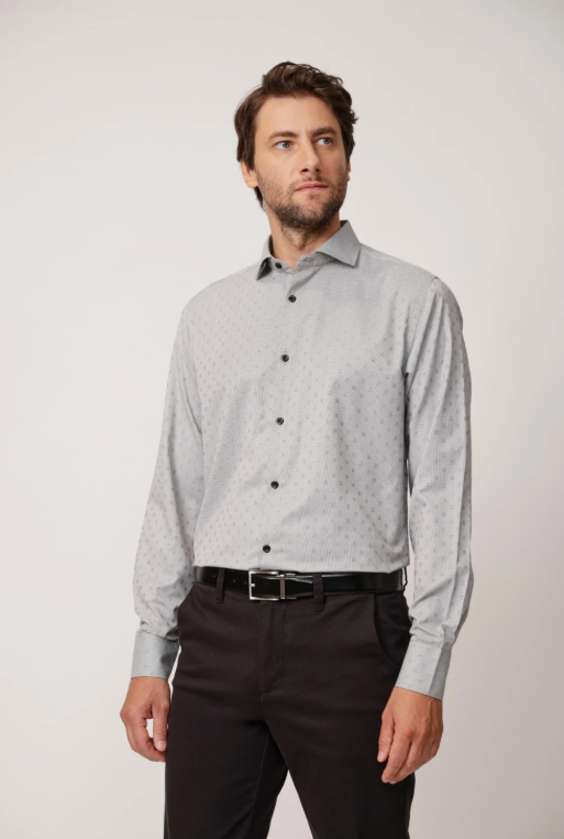 Camisa Cotton Blend - GRIS