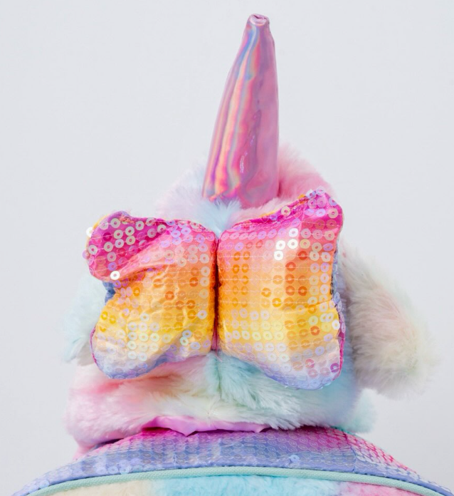 mochila liquido glitter unicorn