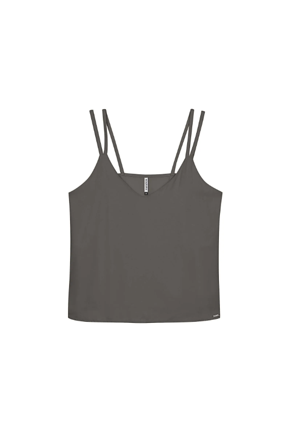 Musculosa Doble Tira Marialicia Gris
