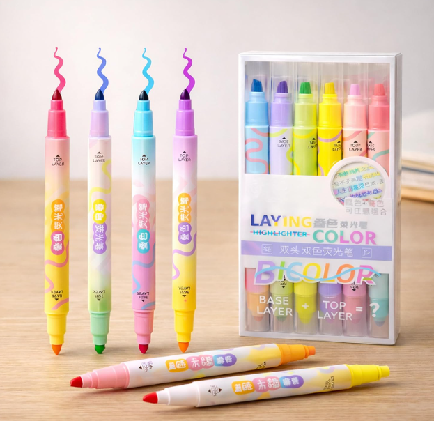 Resaltadores con superposición de colores