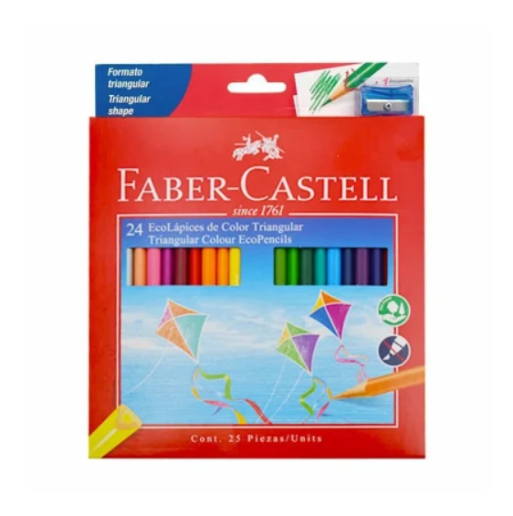 Lapices Faber Castell X24 + Sacapunta