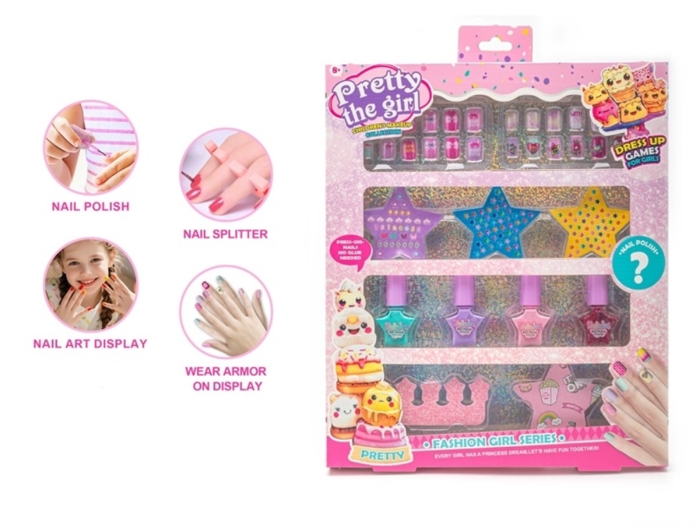 Cosmetico set de uñas esmaltes brillo