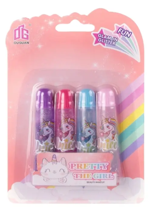 Pack X4 Brillos Labiales - Set Cosmético Infantil (Copia)