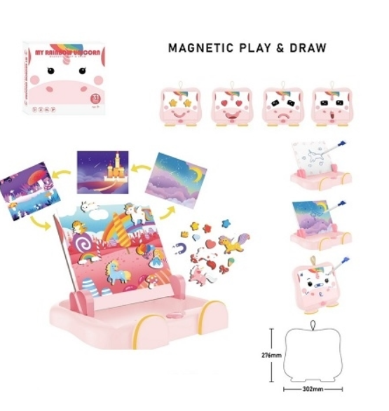 Pizarra Unicornio Magnética para Dibujar y Jugar