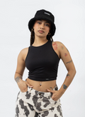 Musculosa Damasco - Preto