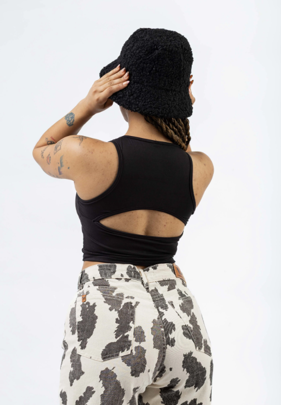 Musculosa Damasco - Preto