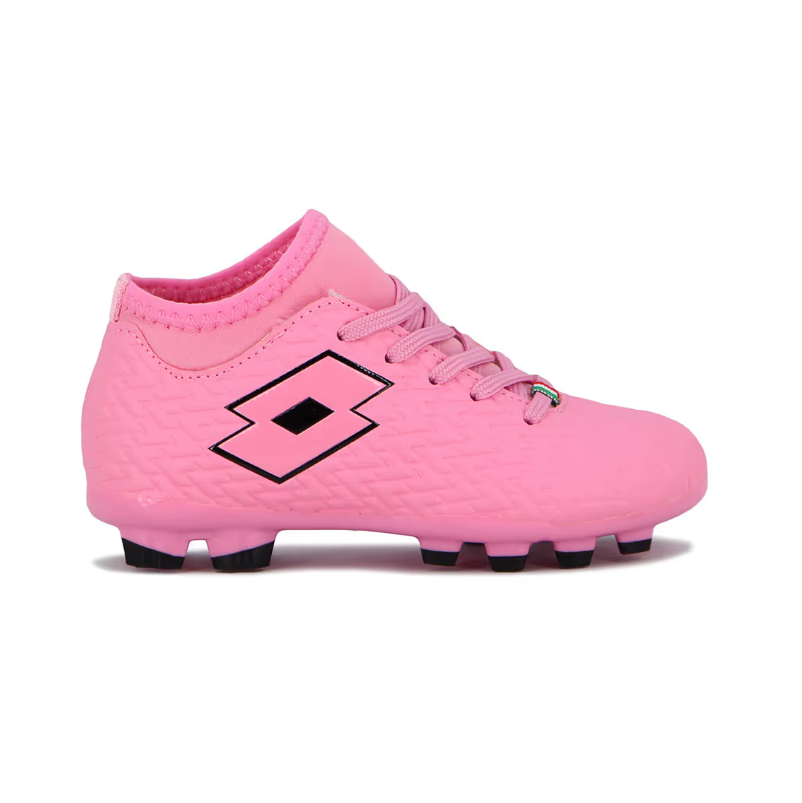 Lotto PICCOLO futbol cancha MD Niño - rosado/negro
