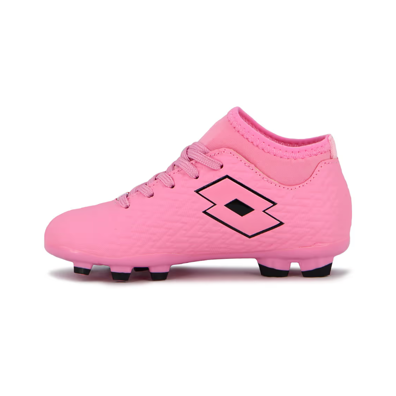 Lotto PICCOLO futbol cancha MD Niño - rosado/negro