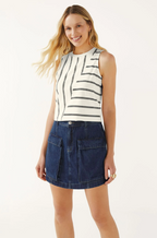 Musculosa a rayas Marialicia - Blanca