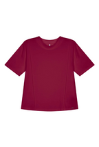 Blusa con detalle acanalado - Marialícia Roja