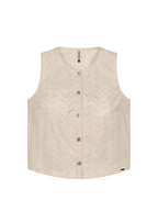 Camiseta mujer con botones Marialícia - Beige