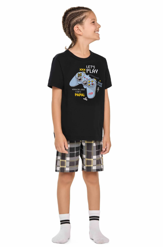 Pijama gamer Elian - Preto