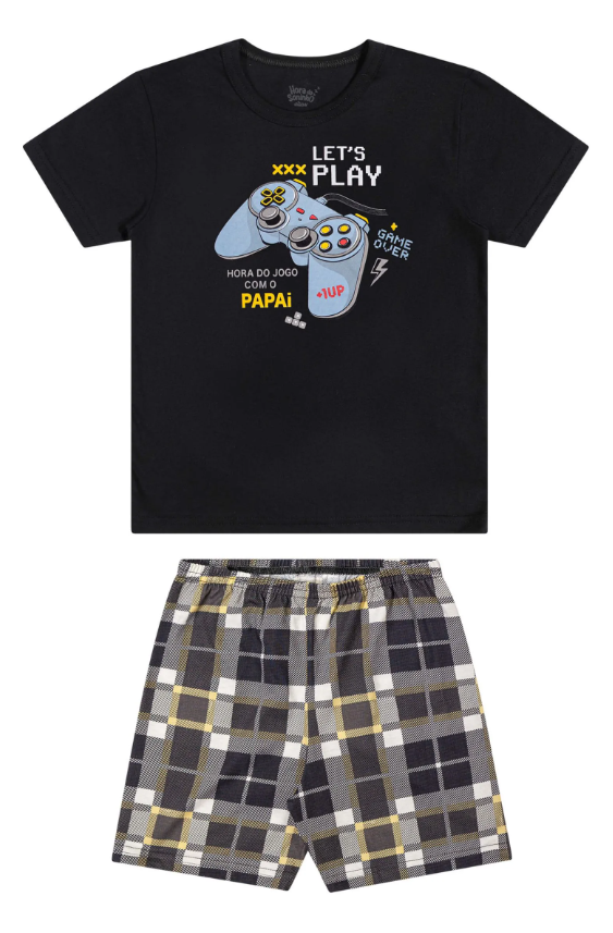 Pijama gamer Elian - Preto