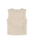 Musculosa con botones Marialícia - Beige