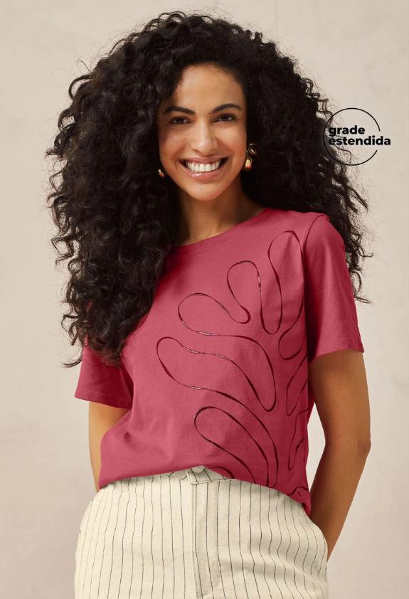 Camiseta con estampado floral Marialicia - Roja