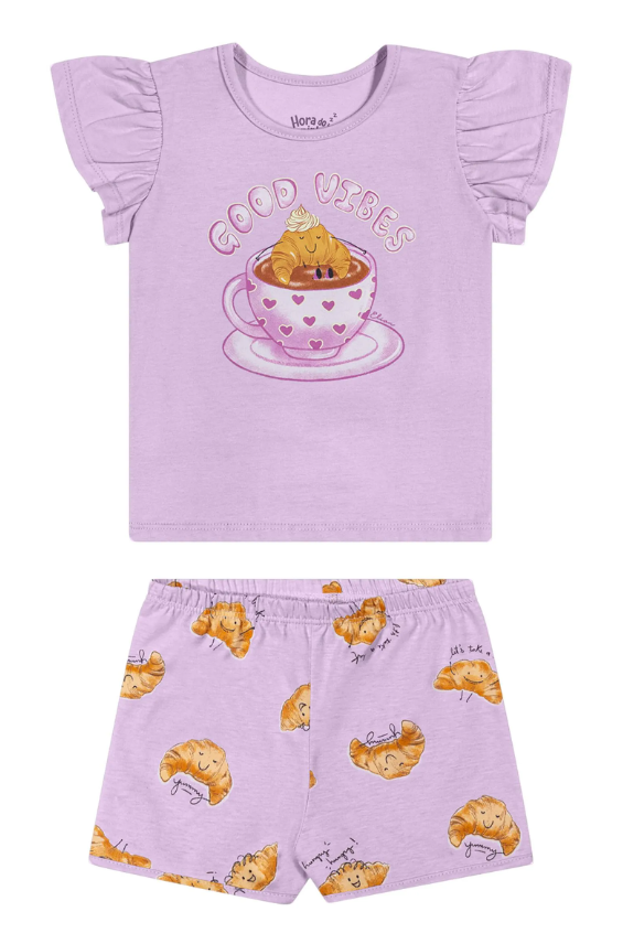 Pijama Croissants Elian - Lila