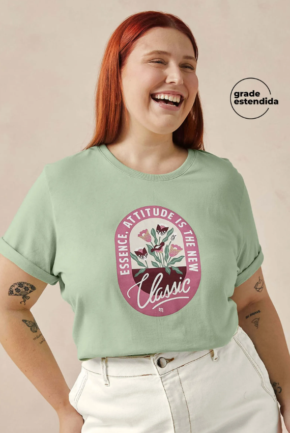 Camiseta estampado floral Marialícia - Verde