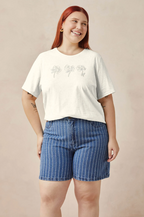 Remera estampado floral Marialícia - Beige