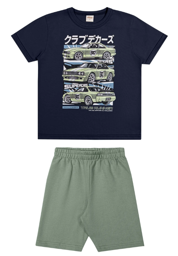 Conjunto Supecars Elian - Azul