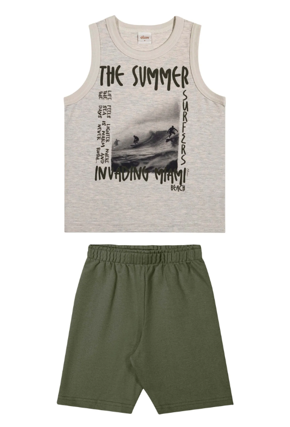 Conjunto The Summer - Gris/Verde