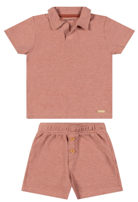Conjunto Polo Coloritta - Rosa