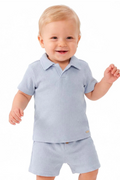 Conjunto Polo Coloritta - Celeste