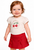 Conjunto Cereza Coloritta - Beige/Rojo