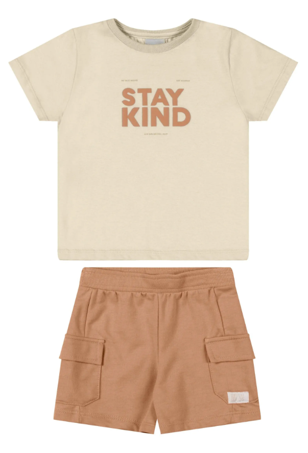 Conjunto Cargo Coloritta - Beige