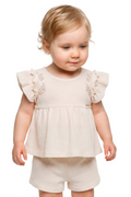Conjunto Bordado Coloritta - Beige