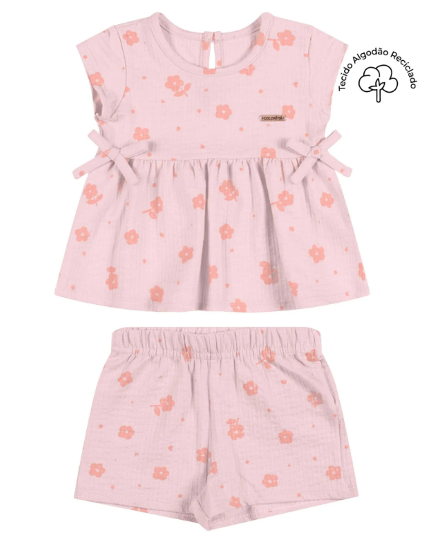 Conjunto Flores Coloritta - Rosa