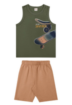Conjunto Patineta Elian - Verde/Naranja