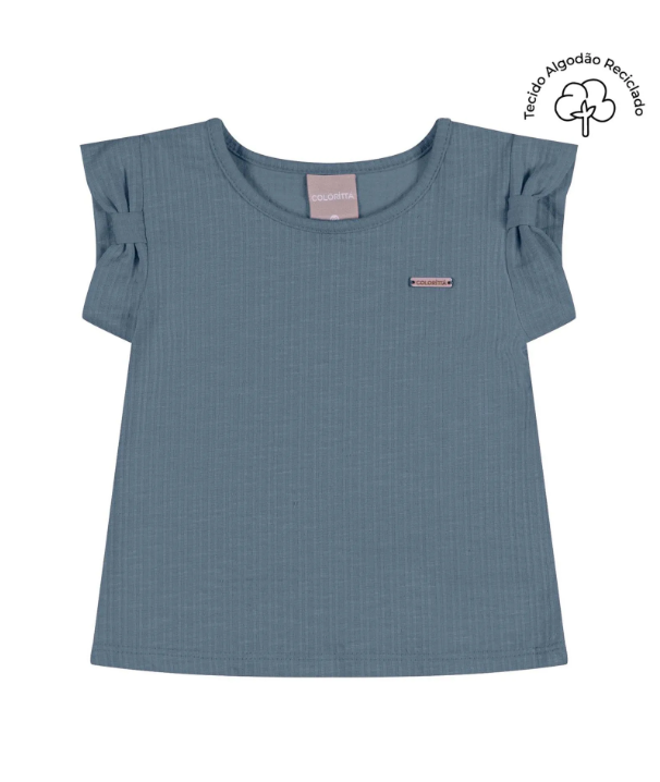 Blusa Moños Coloritta - Azul
