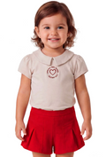 Conjunto Corazon Coloritta - Beige/Rojo