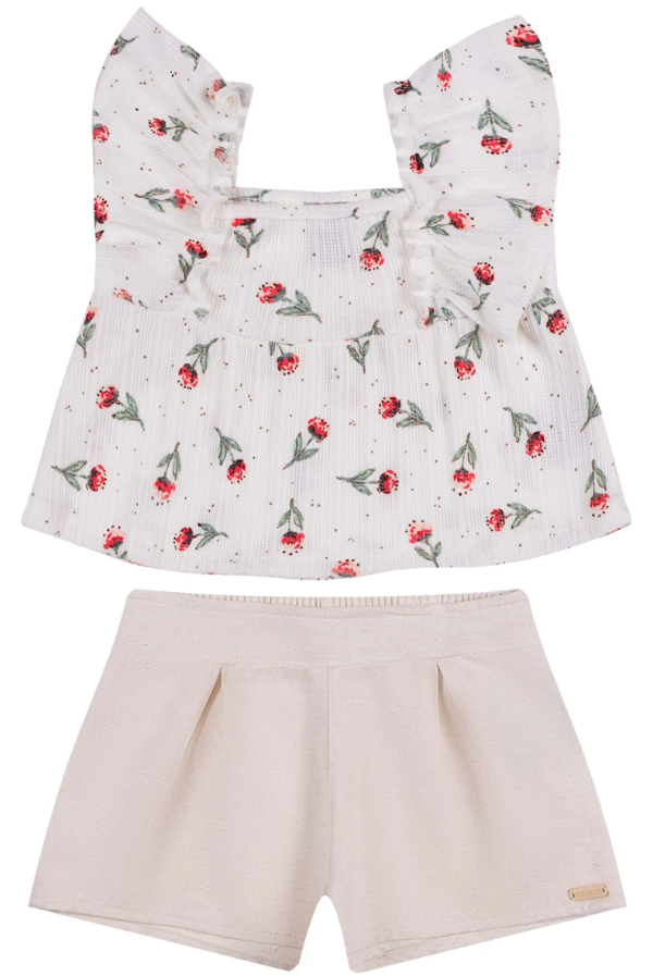 Conjunto Flores Coloritta - Beige