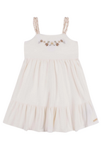 Vestido Flores Bordado Coloritta - Crudo