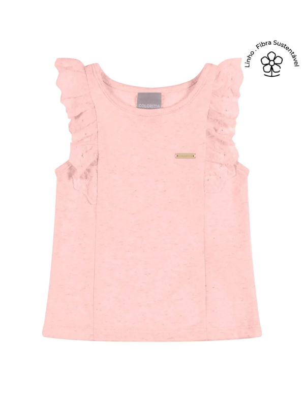 Blusa Broderie Coloritta - Rosa