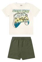 Conjunto Summer Game Elian - Blanco/Verde