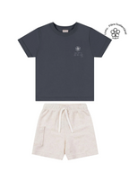 Conjunto Vacation State Coloritta - Azul/Beige
