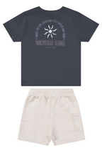 Conjunto Vacation State Coloritta - Azul/Beige
