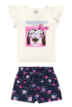 Conjunto Friendly Elian - Blanco/Azul