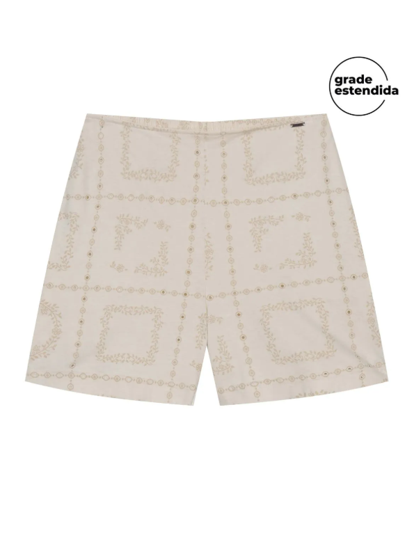 Short Floral Marialicia - Beige