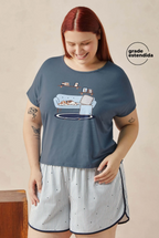 Pijama Mascotas Marialicia - Azul
