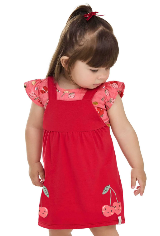 Vestido Cerezas Elian - Rojo