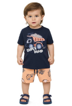 Conjunto Camión Elian - Azul/Naranja