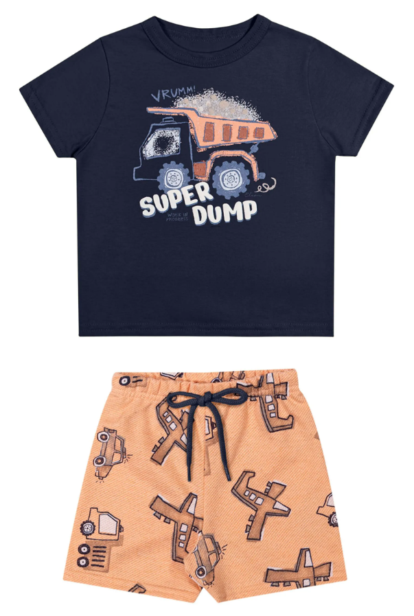 Conjunto Camión Elian - Azul/Naranja