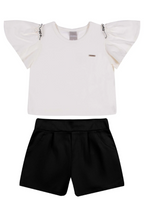 Conjunto Volado Coloritta - Blanco/Negro