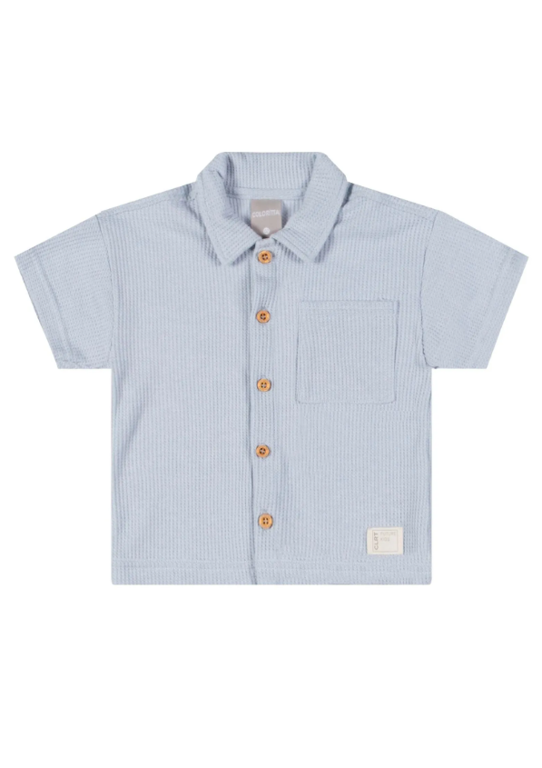 Camisa de Punto Coloritta - Celeste